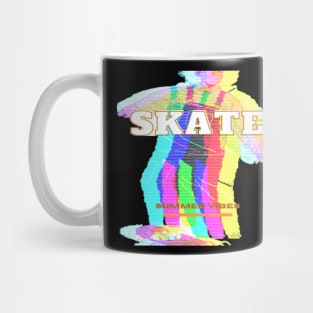 Skate summer vibes graphic retro tee - Skateboarding Mug